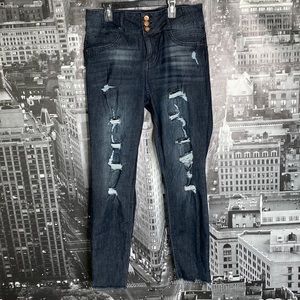 High rise sculpting skinny jeans